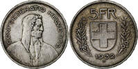 Switzerland 5 Francs Bern, Silver, KM:40 -