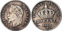 France 20 Centimes Coin, Napoleon III, Napoléon III, Strasbourg -