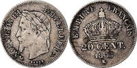 France 20 Centimes Coin, Napoleon III, Napoléon III, Bordeaux -