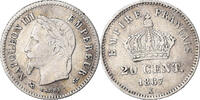 France 20 Centimes Coin, Napoleon III, Napoléon III, Bordeaux -