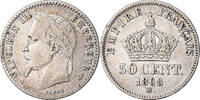 France 50 Centimes Coin, Napoleon III, Napoléon III, Strasbourg -