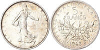 France 5 Francs Coin, Semeuse, Silver, KM:926, Gadoury:770 -