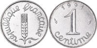 France Centime Coin, Épi, Paris, Stainless Steel, KM:928 -