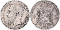 Belgium 50 Centimes Coin, Leopold II, Brussels, Silver, KM:27 -