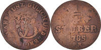 German States 1/4 Stüber Coin, JULICH-BERG, Karl Theodor -