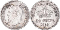 France 20 Centimes Coin, Napoleon III, Napoléon III, Strasbourg -