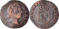 France 1/2 Sol Coin, Louis XV, Demi sol à la vieille tête, Lyon -