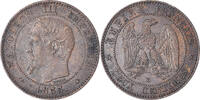 France 2 Centimes Coin, Napoleon III, Napoléon III, Strasbourg -