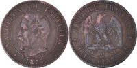 France 2 Centimes Coin, Napoleon III, Napoléon III, Lyon -