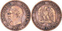 France 2 Centimes Coin, Napoleon III, Napoléon III, Lyon -