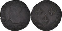 France Double Tournois Coin, Charles X, Troyes, Copper, CGKL:150 -