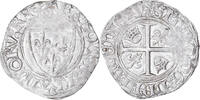 France Blanc Guénar Coin, Charles VI, Paris, Billon, Duplessy:377C -