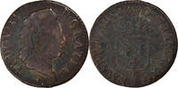 France 1/2 Sol Coin, Louis XV, Reims, Copper, KM:544.9 -
