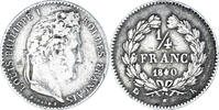 France 1/4 Franc Coin, Louis-Philippe I, Bordeaux, Silver -