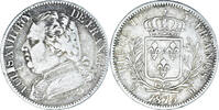 France 5 Francs Coin, Louis XVIII, Toulouse, Silver -