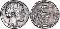 Tetradrachm Sicily, Leontini, Pedigree, Silver -
