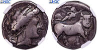 Didrachm Coin, Campania, Neapolis, graded, NGC -