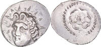 Drachm Coin, Rhodos, Rhodes, AU(55-58), Silver -