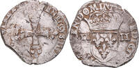 France 1/4 Ecu Coin, Henri III, Bayonne, Silver, Gadoury:494 -