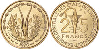 West African States 25 Francs Coin, Paris, ESSAI -
