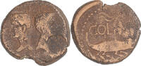 As Coin, Augustus & Agrippa, Nîmes, Countermark -