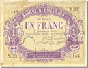 France 1 Franc Banknote -