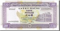 Macau 20 Patacas Banknote, KM:66a -