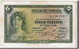 Spain 5 Pesetas Banknote -