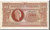 France 500 Francs Banknote, 1943-1945 Marianne, Fayette:VF -