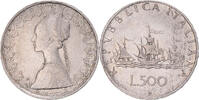 Italy 500 Lire Coin, Rome, Silver, KM:98 -
