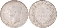 Belgium 2 Francs, 2 Frank Coin, Silver, KM:74 -