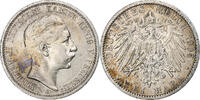 German States 2 Mark PRUSSIA, Wilhelm II, Berlin, Silver -