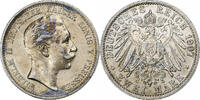 German States 2 Mark PRUSSIA, Wilhelm II, Berlin, Silver -