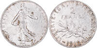 France 2 Francs Coin, Semeuse, Paris, AU(50-53), Silver, KM:845.1 -