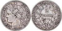 France 2 Francs Coin, Cérès, Paris, Silver, KM:817.1 -