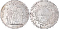 France 5 Francs Coin, Hercule, Paris, Silver, KM:820.1 -