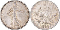 France 5 Francs Coin, Semeuse, Paris, Silver, KM:926 -