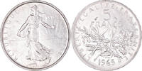 France 5 Francs Coin, Semeuse, Silver, KM:926, Gadoury:770 -
