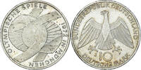 GERMANY - FEDERAL REPUBLIC 10 Mark Coin, Hamburg, Silver -