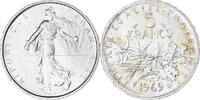 France 5 Francs Coin, Semeuse, Paris, Silver, KM:926 -
