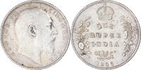 INDIA-BRITISH Rupee Coin, Edward VII, Silver, KM:508 -