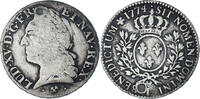 France 1/2 ECU, 44 Sols Coin, Louis XV, 1/2 Écu à la vieille tête -