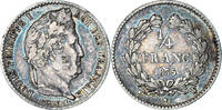 France 1/4 Franc Coin, Louis-Philippe, Lille, Silver -