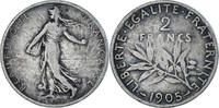 France 2 Francs Coin, Semeuse, Paris, Silver, KM:845.1 -