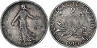 France 2 Francs Coin, Semeuse, Silver, KM:845.1, Gadoury:532 -