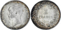Belgium 2 Francs, 2 Frank Coin, Silver, KM:74 -