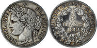France 5 Francs Coin, Cérès, Paris, Silver, KM:761.1 -