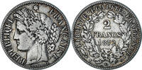 France 2 Francs Coin, Cérès, Bordeaux, Silver, KM:817.2 -