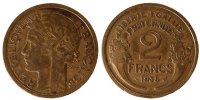 France 2 Francs Coin, Morlon, Aluminum-Bronze, Gadoury:535 -