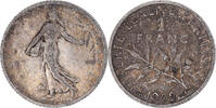 France Franc Coin, Semeuse, Paris, Silver, KM:844.1 -